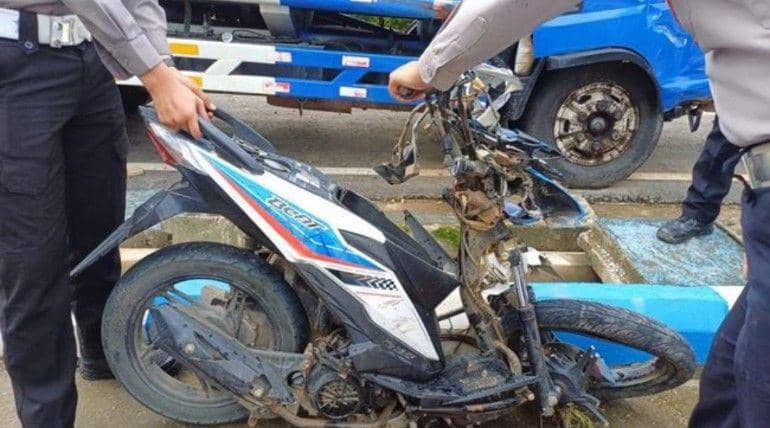 (Kondisi motor korban usai mengalami kecelakaan di Kabupaten PALI) IDN Times/istimewa