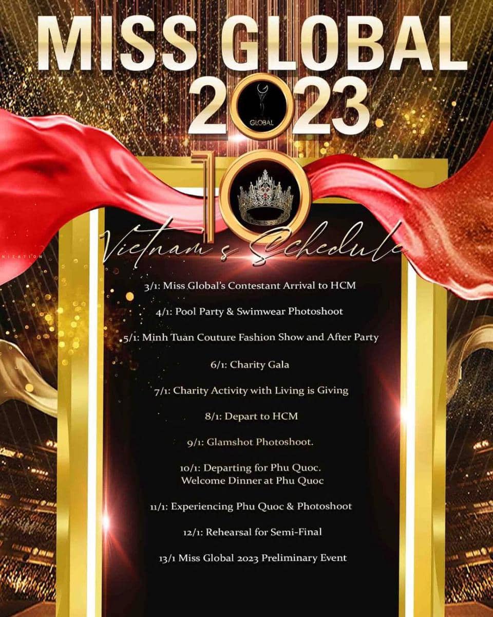 Jadwal Karantina Miss Global 2023 (instagram.com/missglobalofficial)