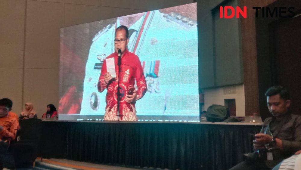 Wali Kota Makassar, Danny Pomanto usai menyampaikan refleksi akhir tahun Pemkot Makassar, Rabu (27/12/2023). IDN Times/Ashrawi Muin