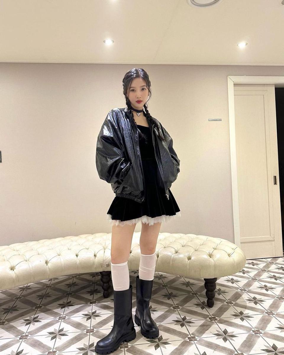 mix and match dress ala Joy Red Velvet (instagram.com/_imyour_joy)