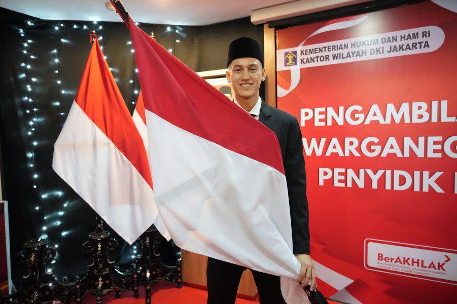 Jay Idzes sah menjadi WNI, Kamis (28/12/2023). (pssi.org).