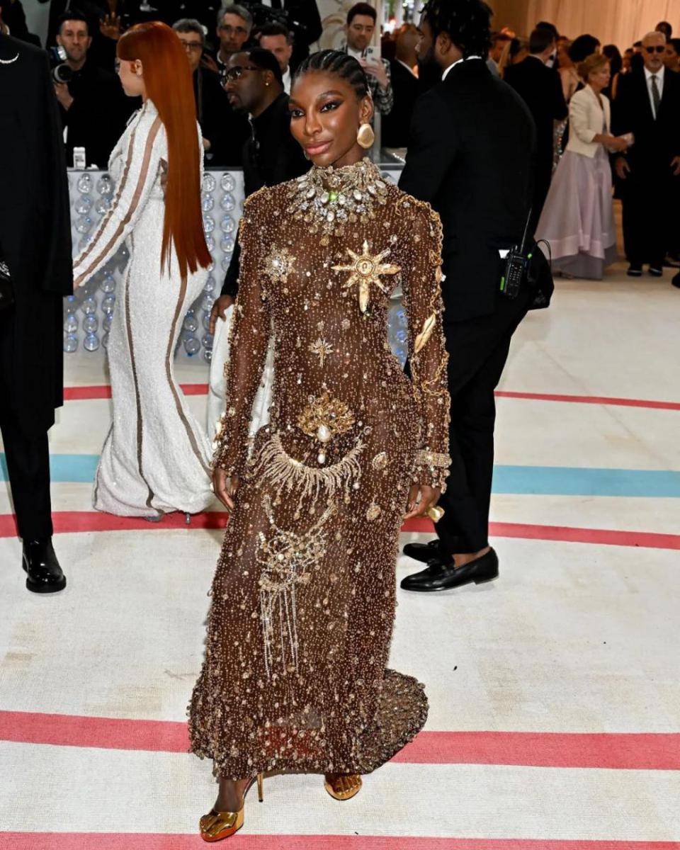 potret Michaela Coel di Met Gala 2023 (wwd.com)
