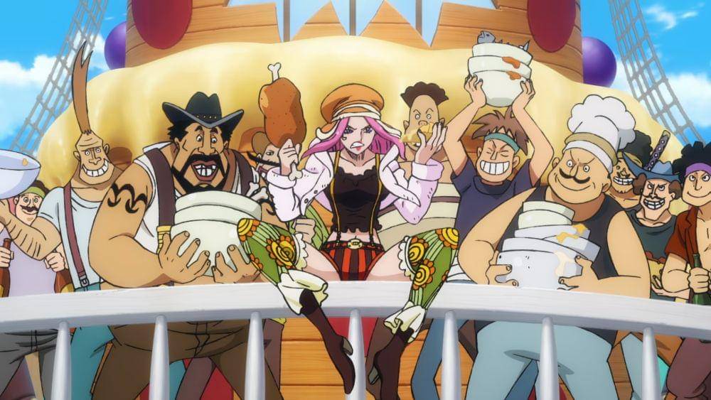 Kelompok Bonney di Stampede. (Dok. Toei Animation/One Piece)