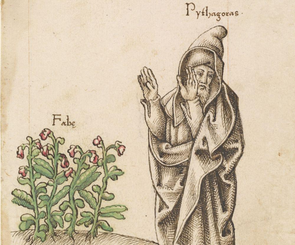 ilustrasi Pythagoras enggan makan kacang (upload.wikimedia.org/wikipedia/Woodner Collection)