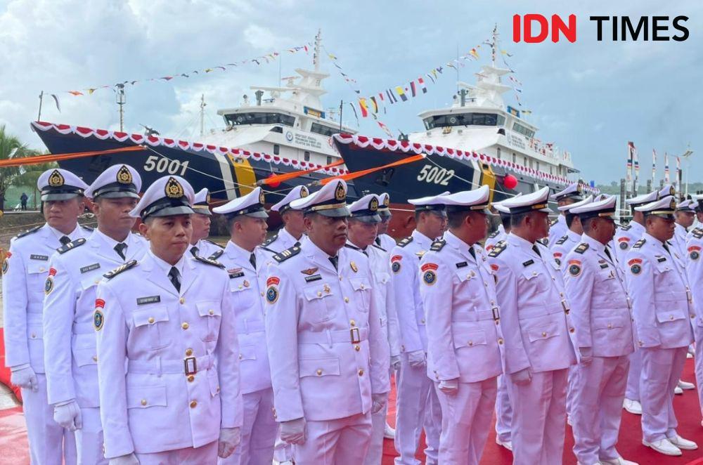 Personel KP Barakuda 01 dan Barakuda 02 saat dilantik oleh Menteri KP, Sakti Wahyu Trenggono (IDN Times / Putra Gema Pamungkas)