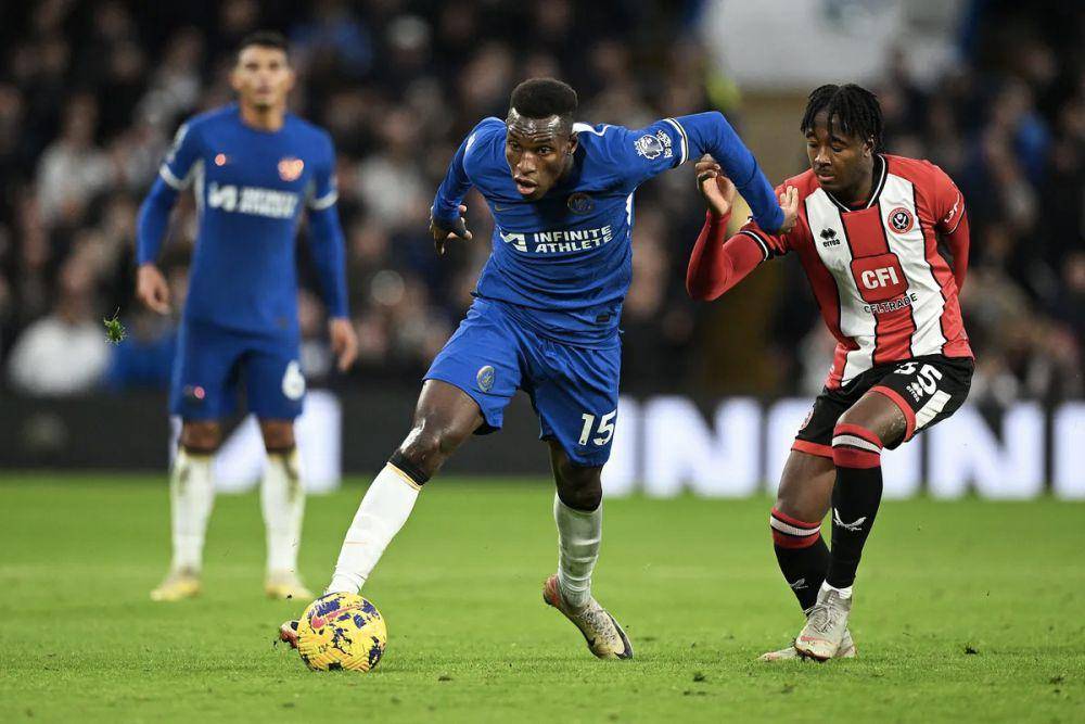Nicolas Jackson saat beraksi melawan Sheffield United di Premier League 2023/2024. (premierleague.com)