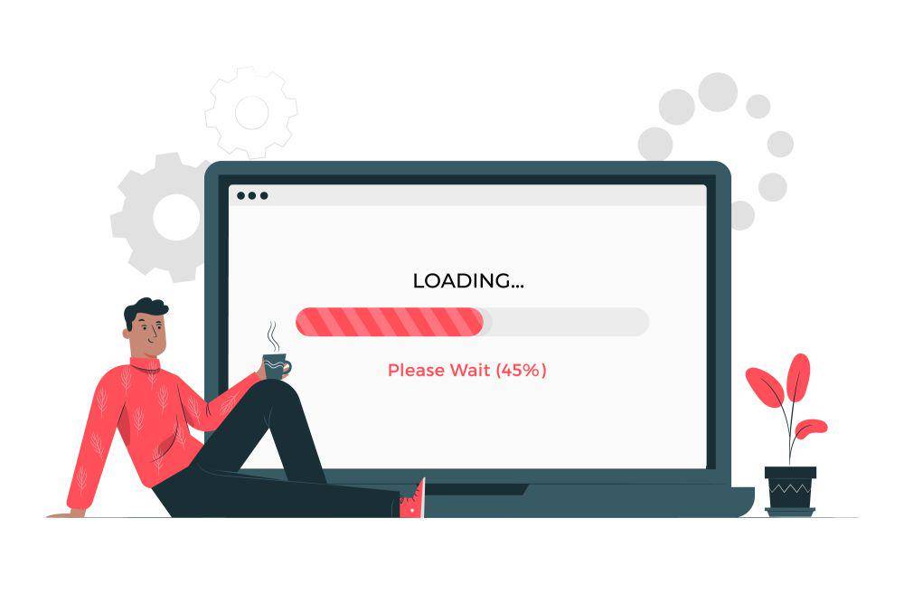ilustrasi loading laptop kinerja lambat (freepik.com/storyset)