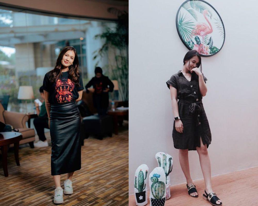 8 Ide Outfit Serba Hitam ala Dea Annisa, Simpel dan Mudah Disontek!