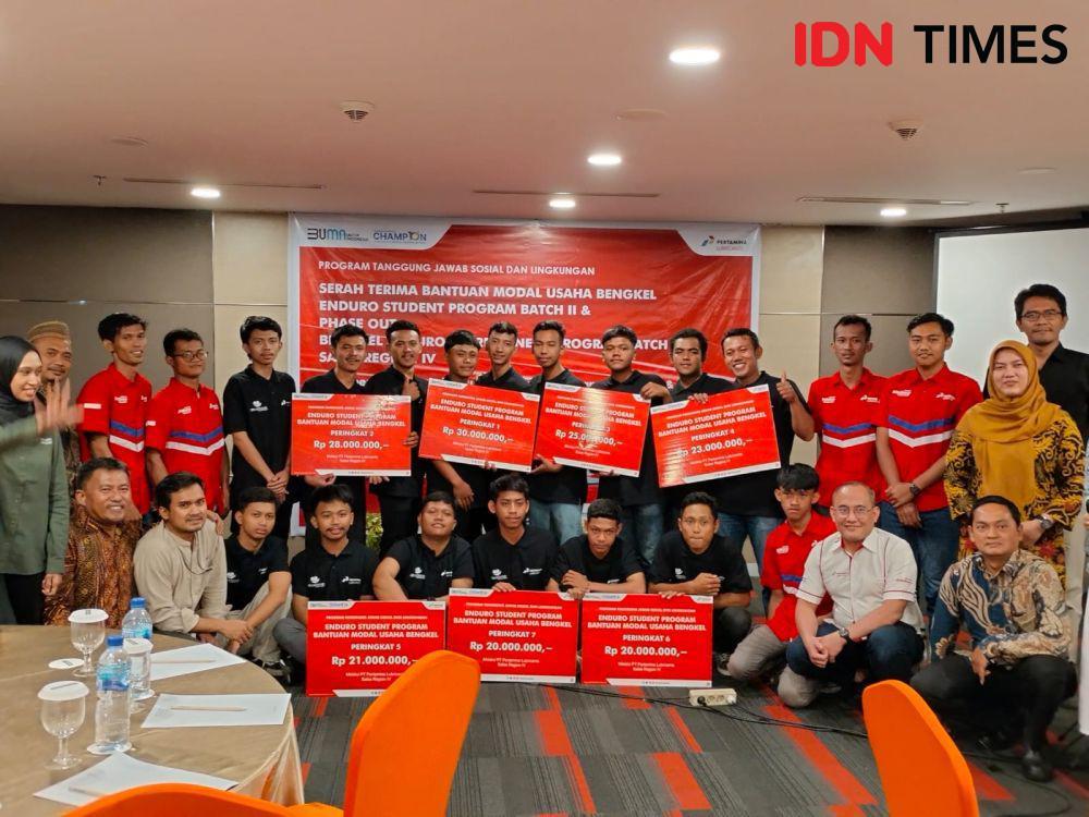 Pertamina Lubricants Bantu Lulusan SMK Miliki Bengkel Motor