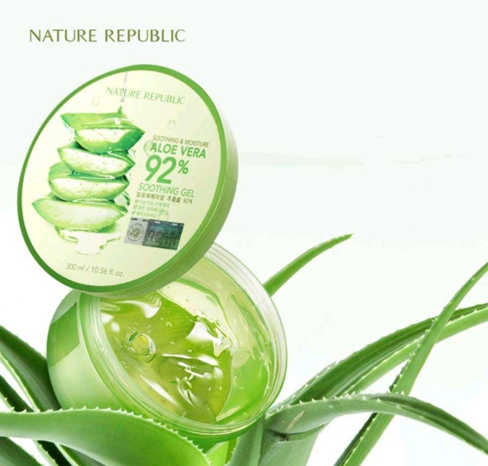 NATURE REPUBLIC Aloe Vera 92% Soothing Gel (shopee.com/beautyinajah)