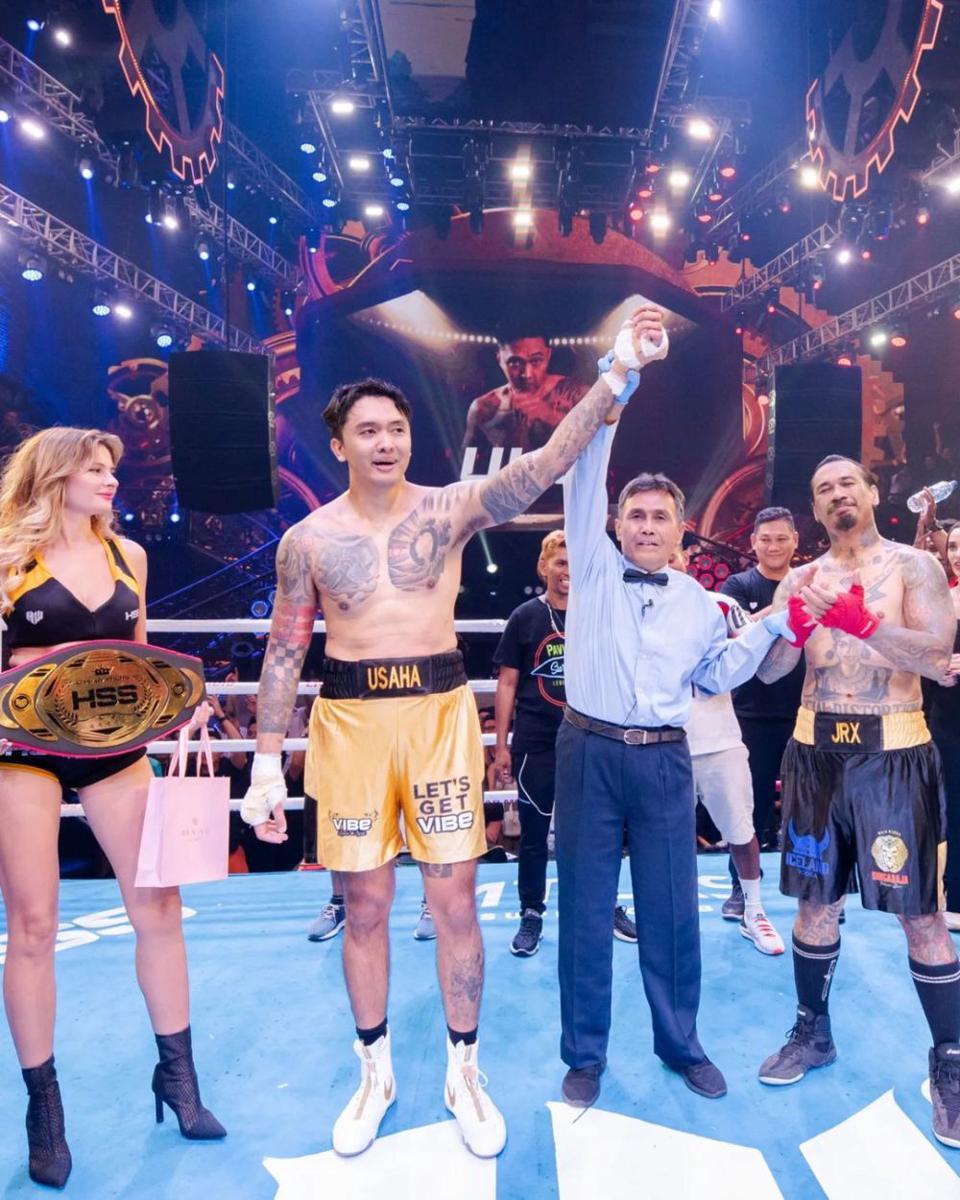 potret Uus juara tinju (instagram.com/hwsportshow)