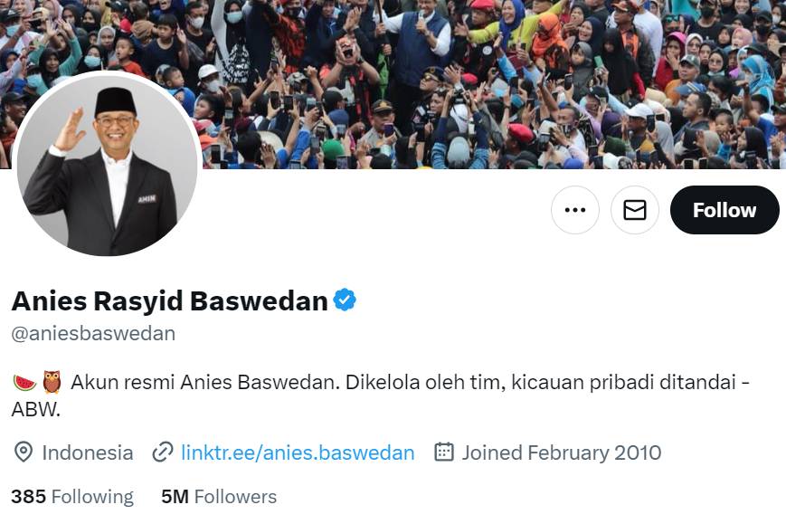 akun X Anies Baswedan (twitter.com/aniesbaswedan)