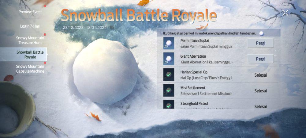 event Icy Winter Undawn (dok. Tencent Games/Undawn)