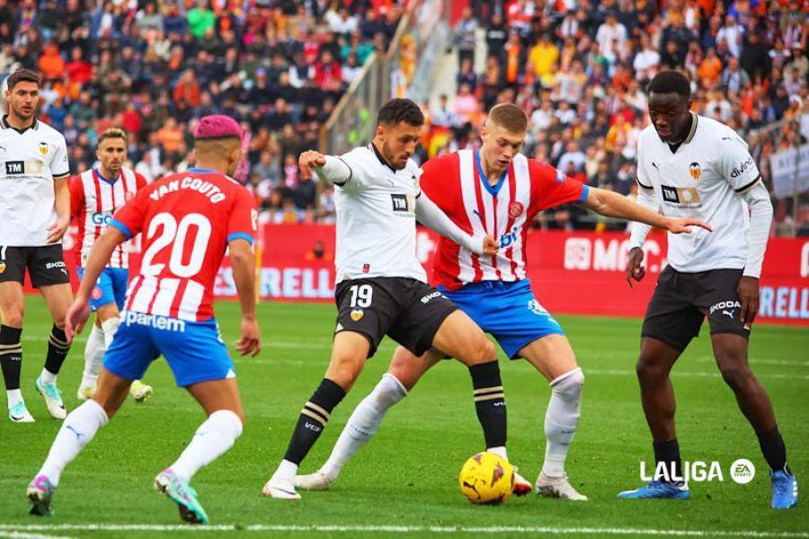 Girona melawan Valencia di LaLiga 2023/2024. (laliga.com)