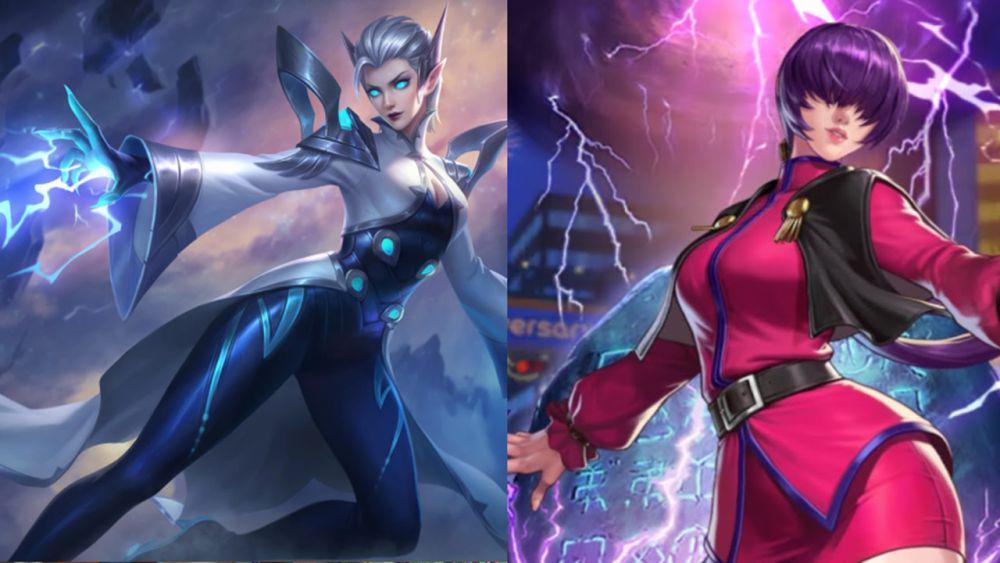 Eudora dan Orochi Shermie (dok. Moonton | dok. Netmarble/Mobile Legends | King of Fighters: All-Stars)
