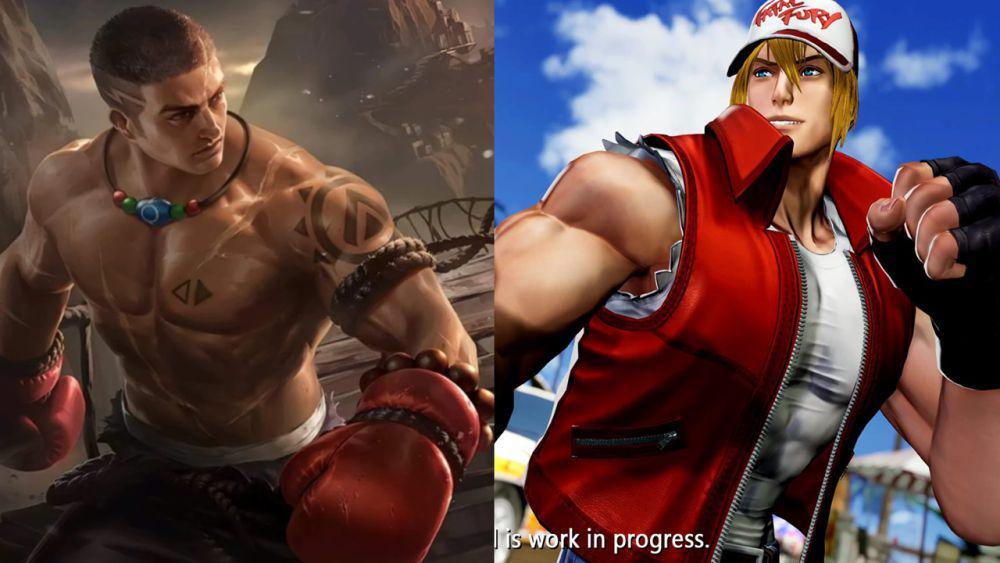 Paquito dan Terry Bogard (dok. Moonton | dok. SNK Corporation/Mobile Legends | King of Fighters XV)