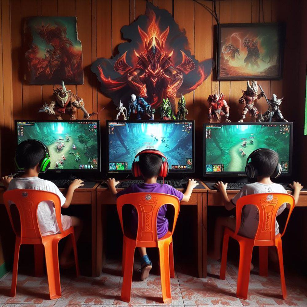 ilustrasi warnet, dibuat oleh AI (dok. bing.com)