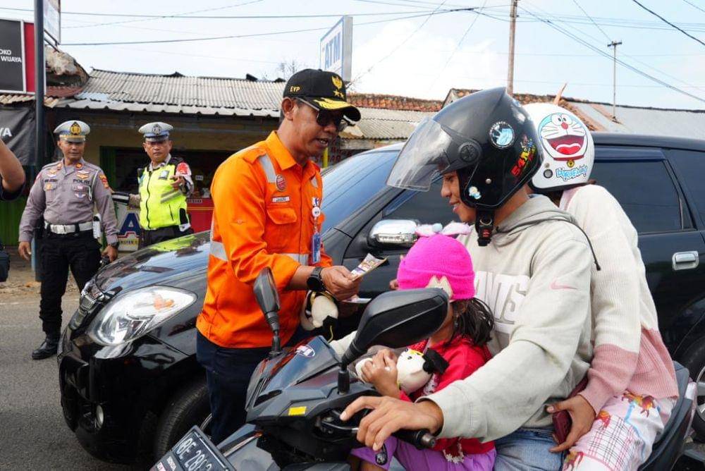 Kampanye keselamatan di jalur kereta api Lampung. (Dok. Divre IV Tanjungkarang)