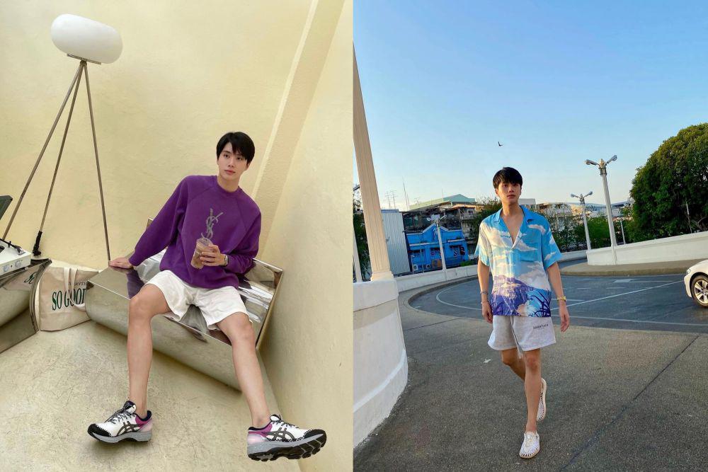 7 Ide Outfit Short Pants ala Aktor Sarin Ronnakiat, Comfy dan Simpel!