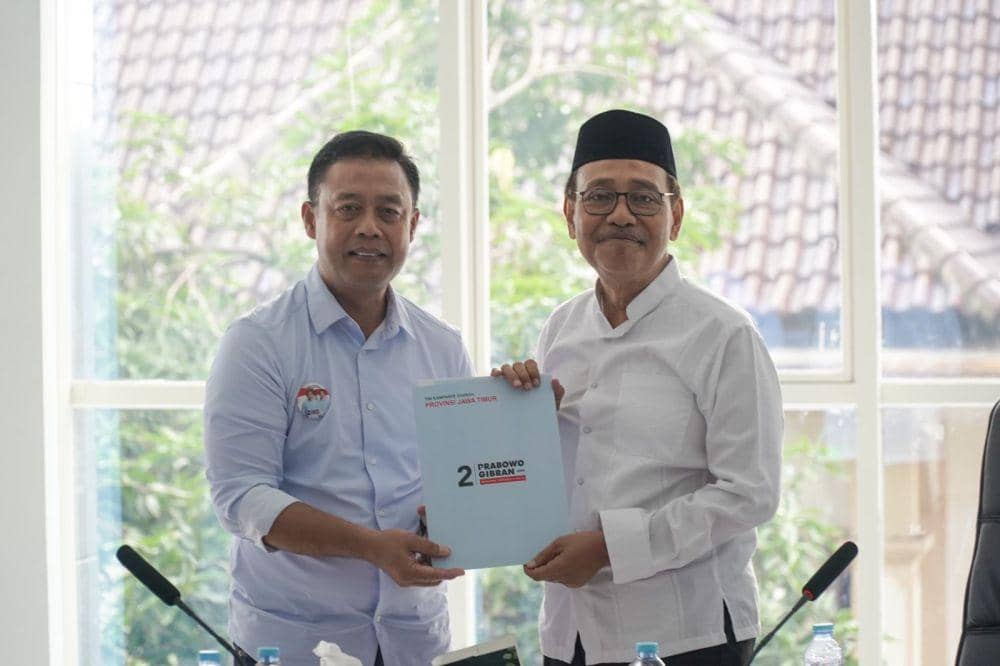 TKD Prabowo - Gibran ke MUI Jatim, Minta Doa Menang 1 Putaran