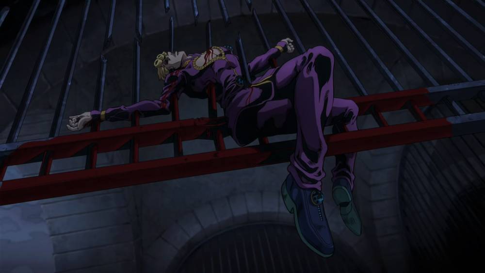kematian Narancai Ghirga (dok. David Production/JoJo's Bizarre Adventure)