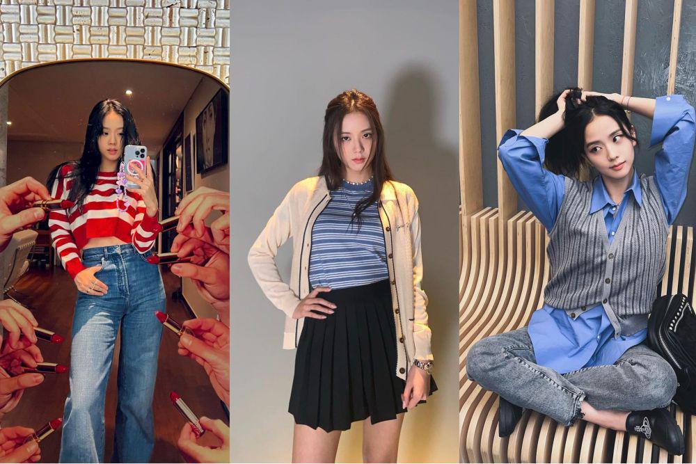 9 Ide Mix and Match Stripes Outfit ala Jisoo BLACKPINK, Modis!