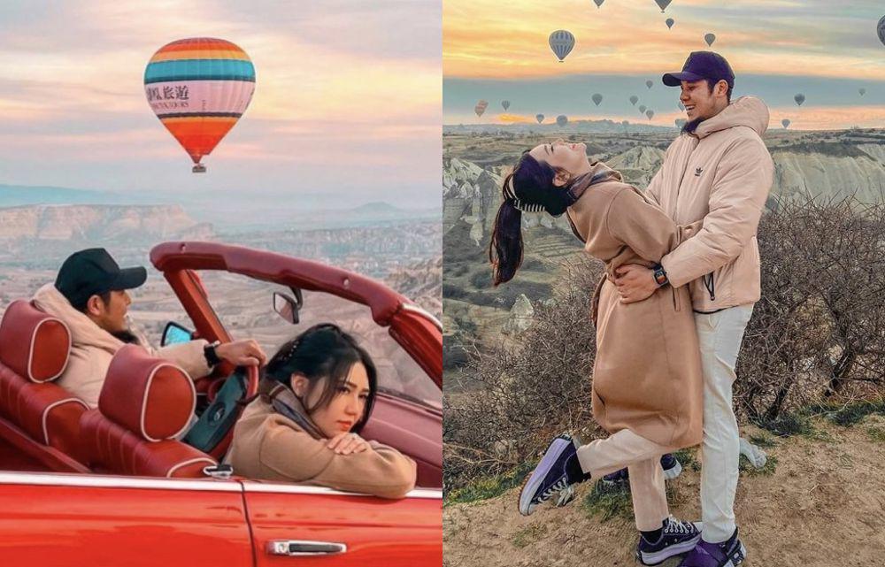 7 Momen Bucin Via Vallen dan Suami di Cappadocia, Romantis Bikin Baper