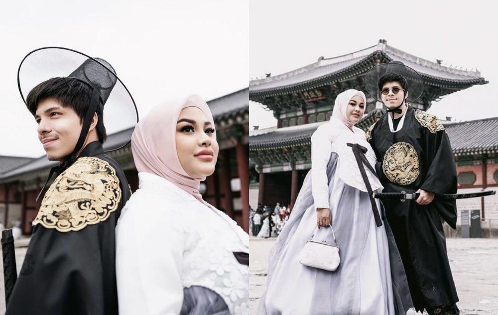 potret Atta Halilintar dan Aurel pakai baju tradisional Korea (Instagram.com/attahalilintar)
