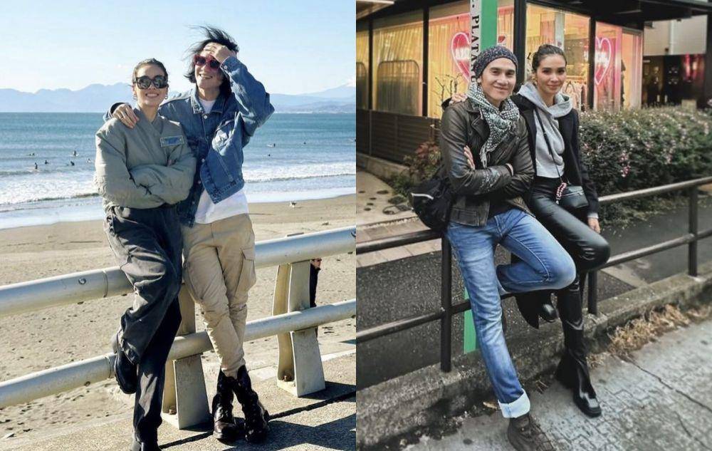potret mesra Vino. G. Bastian dan Marsha Timothy di Jepang (Instagram.com/marshatimothy)