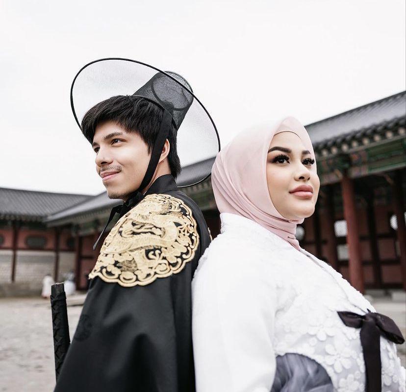 potret Atta Halilintar dan Aurel pakai baju tradisional Korea (Instagram.com/attahalilintar)