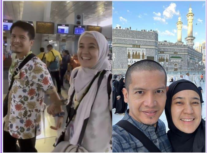 7 Potret Kompak Dimas Seto dan Dhini Aminarti Umrah di Akhir Tahun