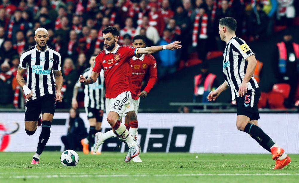 Manchester United melawan Newcastle United di Piala Liga 2022/2023. (twitter.com/ManUtd)