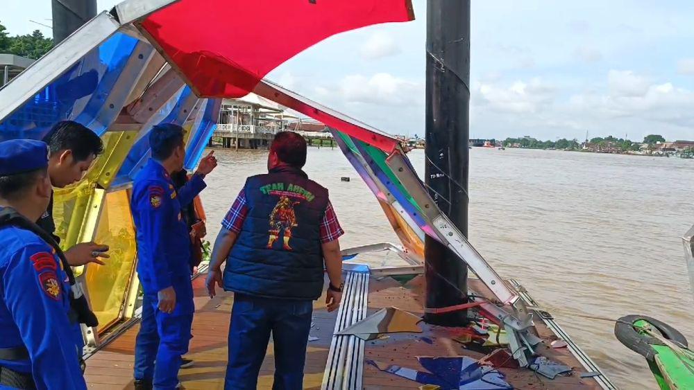 KSOP Palembang Cabut Izin Tongkang Batu Bara Tabrak Dermaga 7 Ulu
