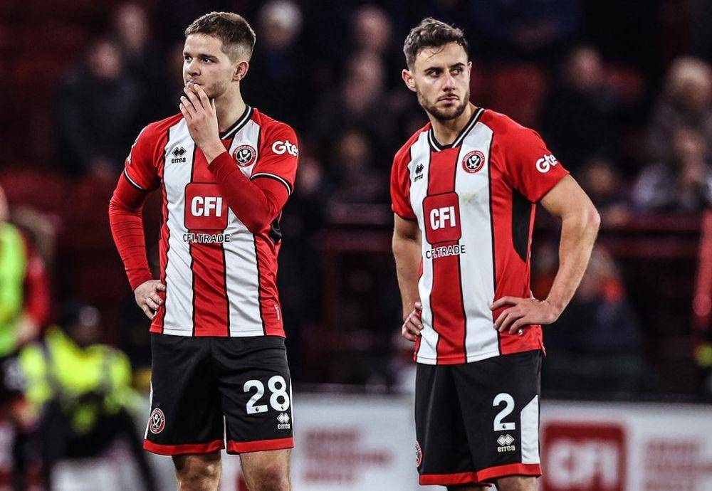 Pemain Sheffield United saat mengetahui timnya kalah. (instagram.com/sheffieldunited)