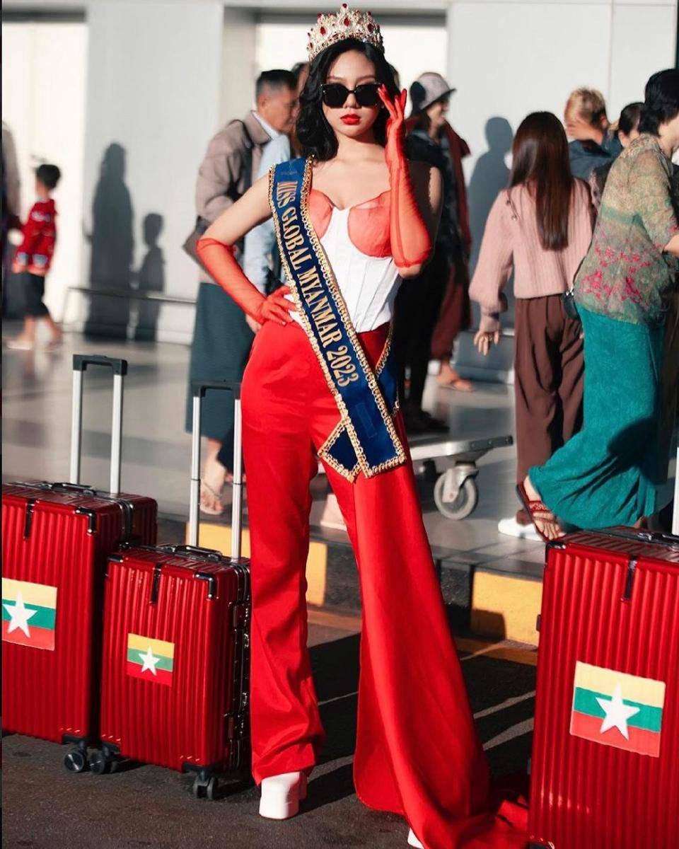 Potret Keberangkatan Finalis Miss Global 2023 ke Kamboja (Instagram.com/chitss797__)