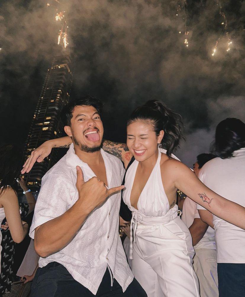 momen perayaan tahun baru 2024 Karin Novilda di Bangkok (instagram.com/narinkovilda)
