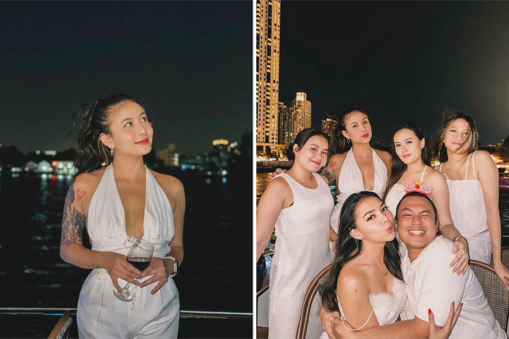8 Momen Karin Novilda Rayakan Tahun Baru 2024 di Bangkok bareng Keanu