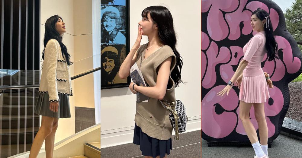 9 Ide Outfit Rok Mini Plisket ala Tiffany Young, Fashionable Abis!
