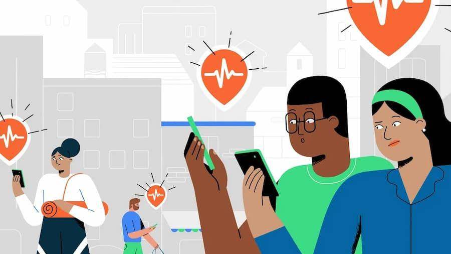 ilustrasi peringatan gempa Google (dok. Blog Google)