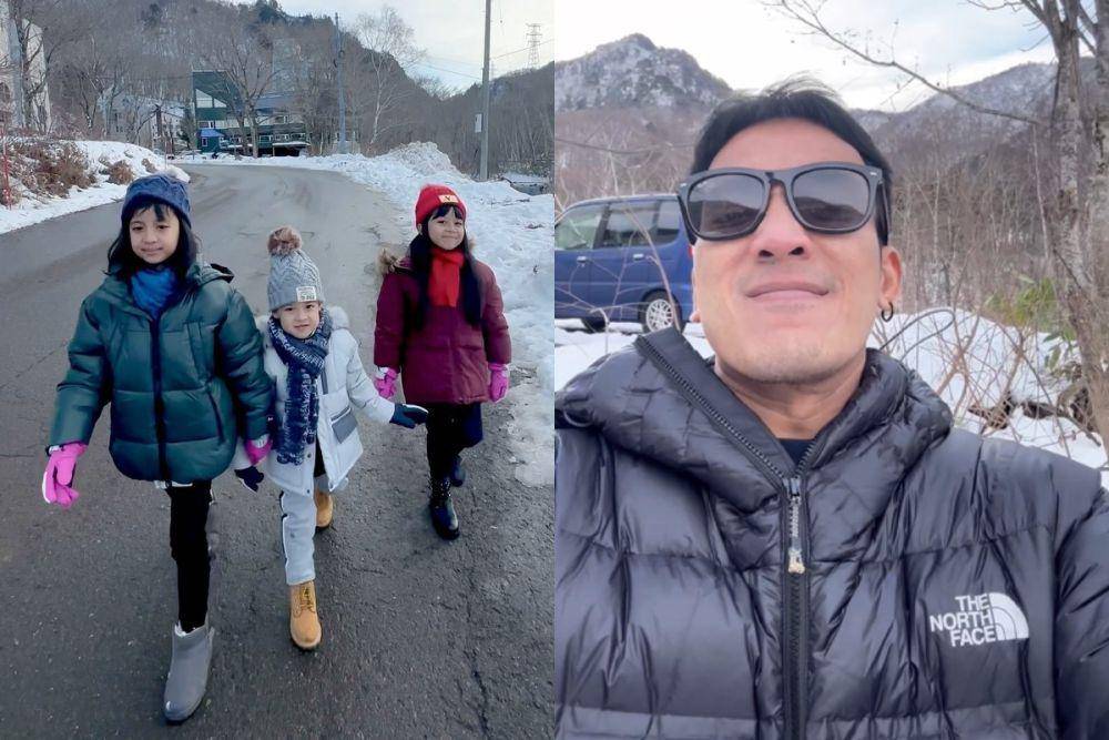potret keluarga Desta dan Natasha Rizky liburan di Jepang (instagram.com/desta80s)
