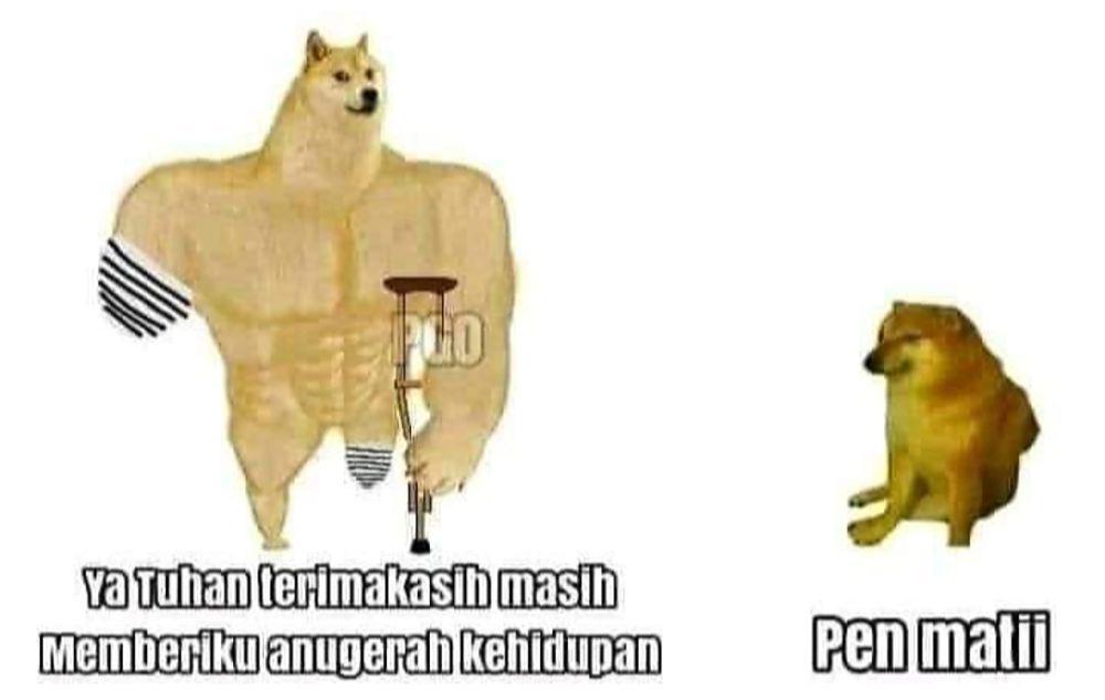 meme mental kuat vs. lemah (instagram.com/meme.kebutuhan.indonesia)