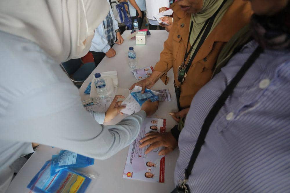 Tim Kampanye Nasional (TKN) Pemilih Muda (Fanta) Prabowo-Gibran klaster Fanta Health menggelar kegiatan pemeriksaan kesehatan gratis untuk masyarakat, di Jakarta Barat, Rabu (3/1/2024) (dok. Tim TKN)