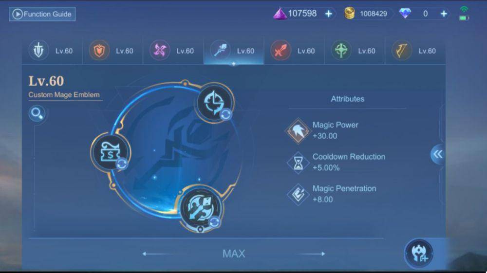emblem talent berfokus pada CD dan burst damage. (dok. Moonton/Mobile Legends)