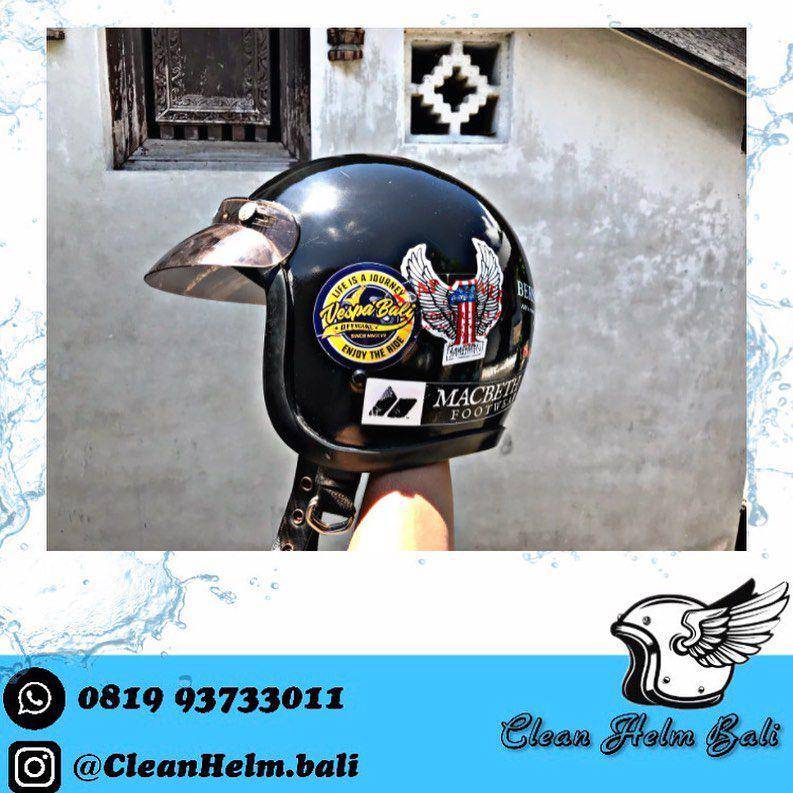Helm yang tampak baru lagi berkat Clean Helm Bali (Instagram.com/@cleanhelm.bali)