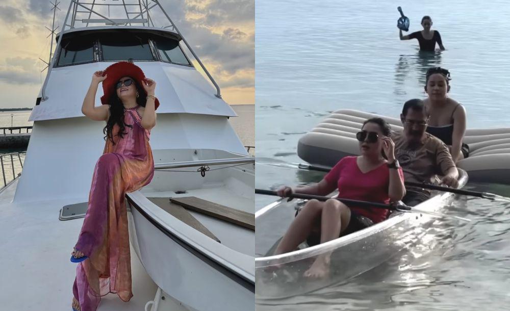 potret liburan keluarga Mayangsari di pulau pribadi (Instagram.com/mayangsari_official)