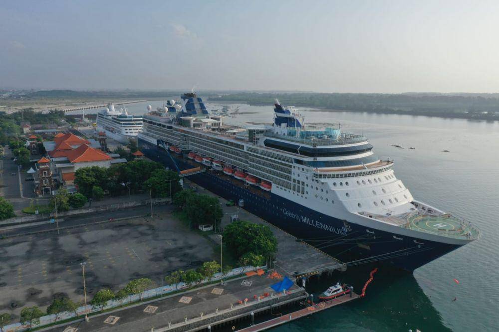 Kapal Pesiar Celebrity Millenium sandar di Pelabuhan Benoa (Dok.IDN Times/Pelindo 3)
