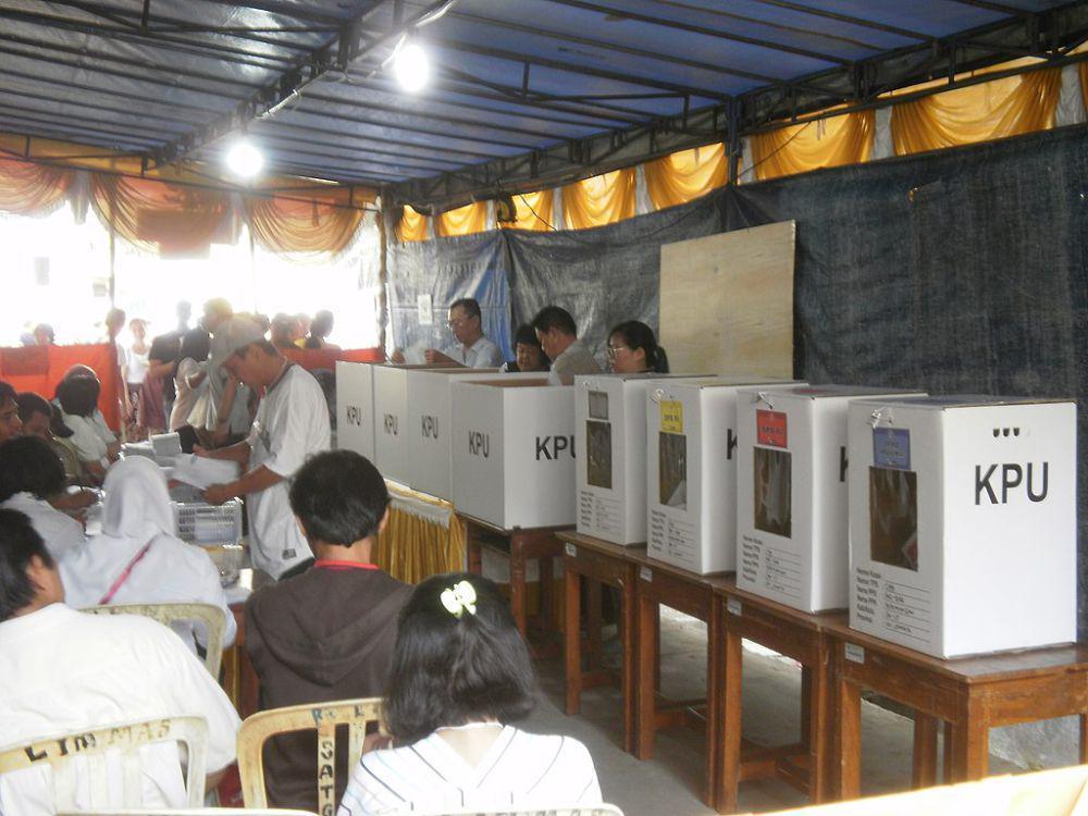 ilustrasi polling station atau tempat pemungutan suara (commons.wikimedia.org/Jeromi Mikhael)