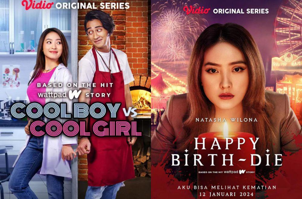 Film dan series Natasha Wilona di Vidio (dok. Screenplay Films / Cool Boy vs Cool Girl | dok. Screenplay Films / Happy Birth-die)