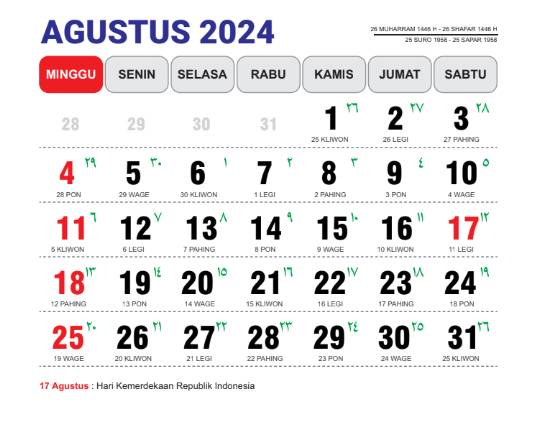 Kalender Jawa 2024