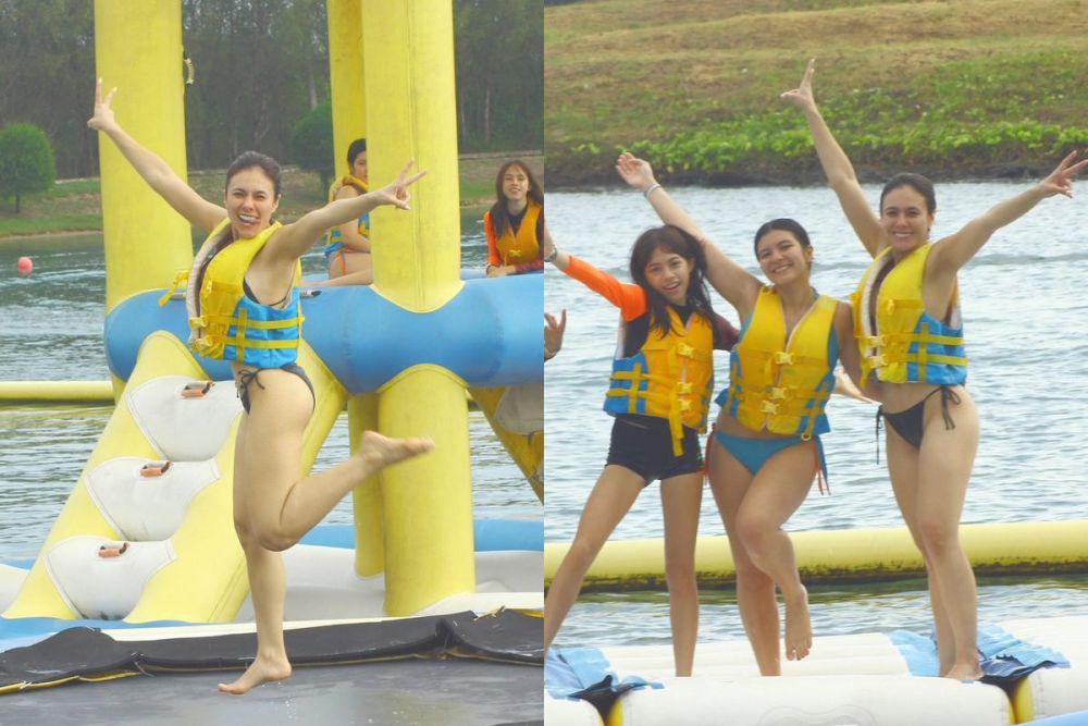 7 Potret Wulan Guritno Main Water Park bareng Anak, Ceria bak ABG!